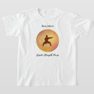 Modern Guld Black Typography Karate Martial Arts T Shirt