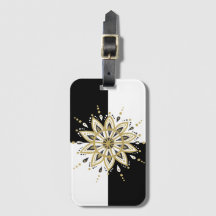 Modern Guld Black & White Mandala Design