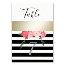 Modern guld Black/white rand ro bröllop