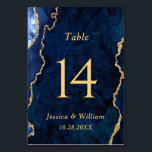 Modern Guld Blue Marble Agate Bröllop Bordsnummer<br><div class="desc">Skapa ditt eget Bordsnummer-kort med den här mallen "Modern Guld Blue Marble Agate Bröllop" för att matcha färg och stil i bröllop. Om du vill göra ytterligare anpassningar klickar du på länken "anpassa ytterligare" och användor verktyg som är utformat för att ändra mallen. Om du behöver hjälp eller matchande artiklar...</div>