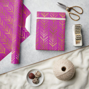 Modern Guld Boho Presentpapper