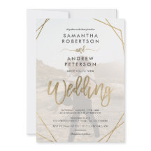 Modern guld boho ram, enkelt fotoskript bröllop