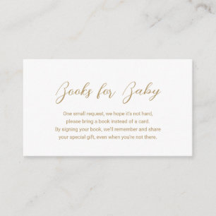 Modern Guld Bokar för Baby Simple Baby Shower Tilläggskort