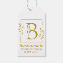 Modern guld botanisk bokstav B