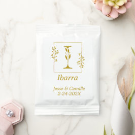 Modern guld botanisk bokstav I