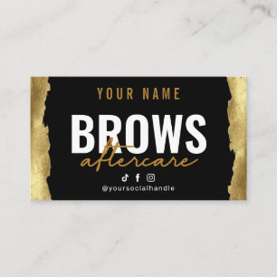 Modern Guld Brows-efterbehandlingskort Visitkort
