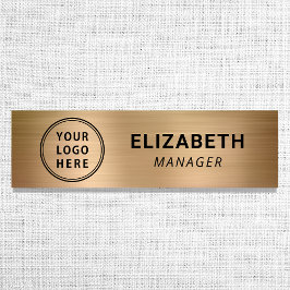 Modern Guld Business Logotyp Namnbricka