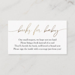 Modern Guld Calligraphy Bokar för Baby-begäran Tilläggskort