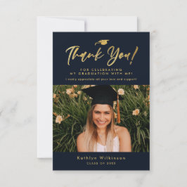 Modern Guld Calligraphy Simple GRAD - tackkort Inbjudningar