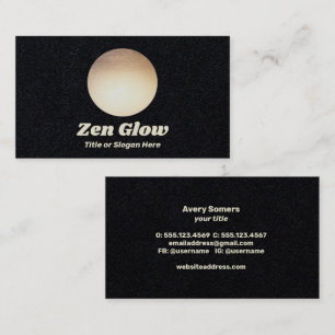 Modern Guld Circle Black Visitkort