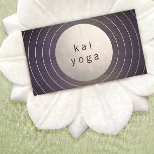 Modern Guld Circle Yoga Teacher & Energy Healer Visitkort