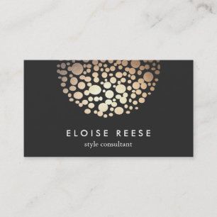 Modern Guld Circles Beauty Salon Visitkort