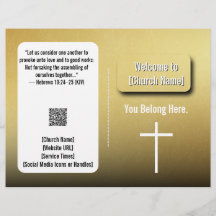 Modern Guld Contemporary Church Bulletin