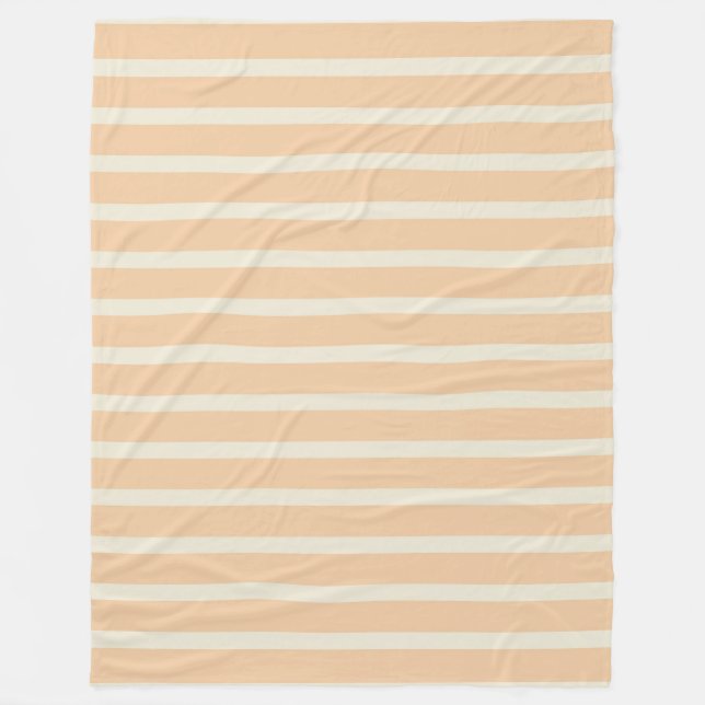 Modern Guld Cream Stripe Fleecefilt (Framsidan)