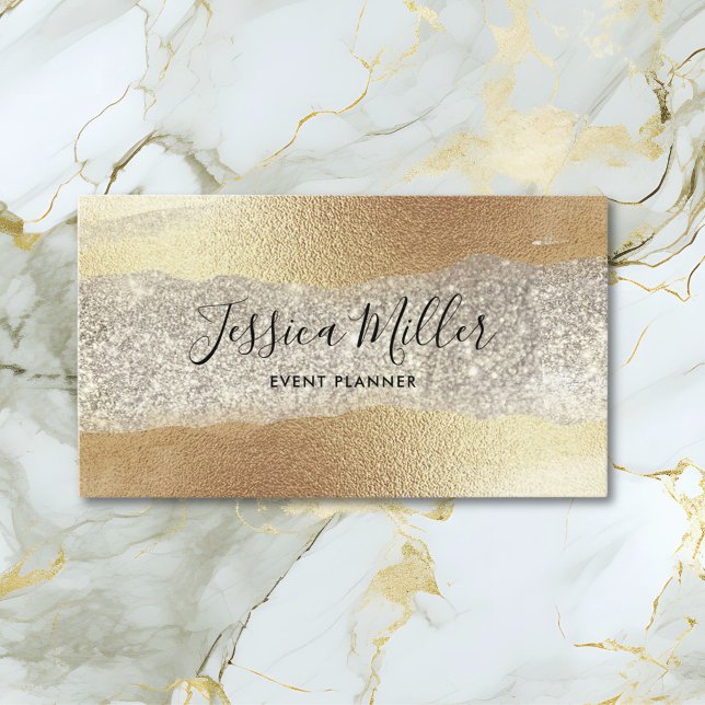 Modern guld diamant glitter falsk folie lyx glam (In situ)