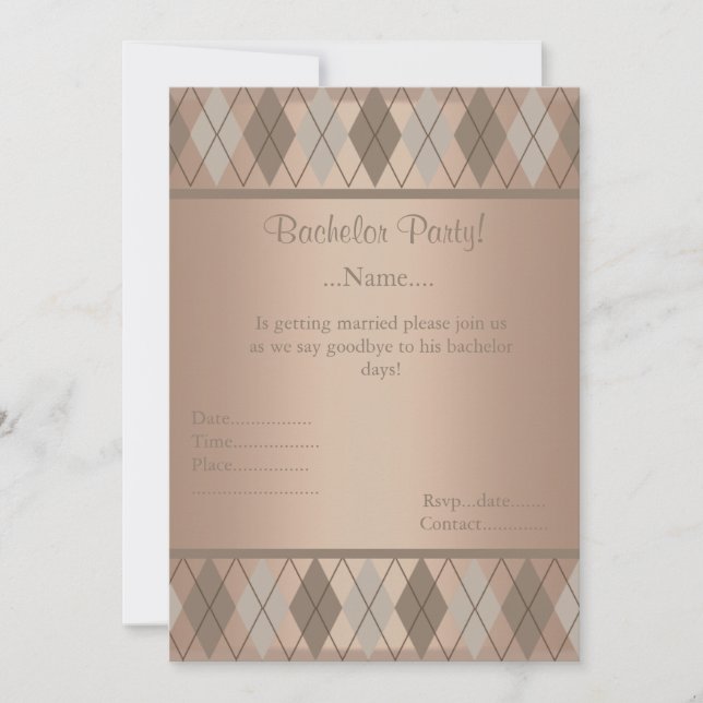 MODERN GULD DIAMANT SÄNGKANTSAJUT INVITATION INBJUDNINGAR (Framsida)