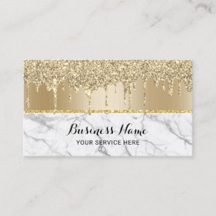 Modern Guld driver Trendiget Marble Beauty Salon Visitkort