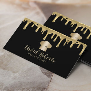 Modern Guld-drivrutiner i privat Chef Modern Party Visitkort