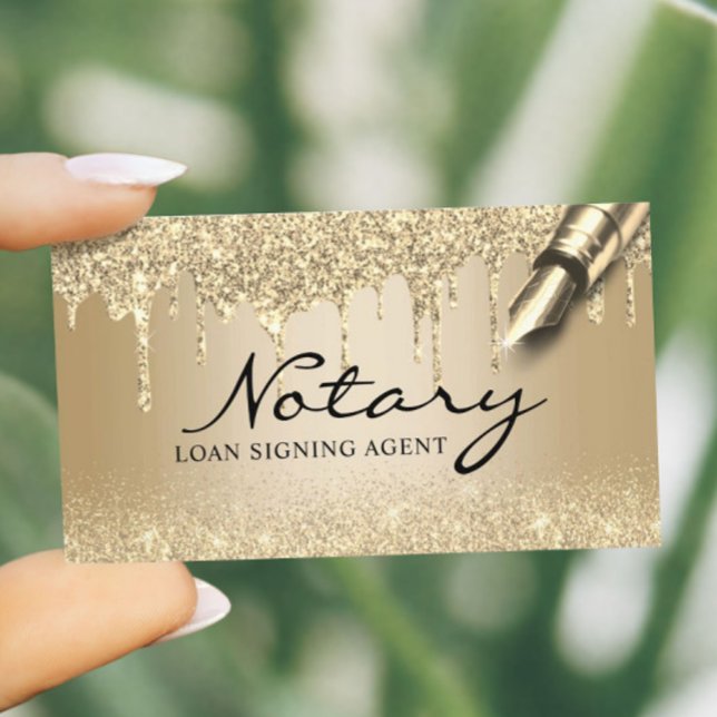Modern Guld-drivrutiner Notary Loan Signing Agent Visitkort (Skapare uppladdad)