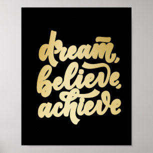 Modern Guld-drömmen tror att Motiv Pl kan uppnås Poster