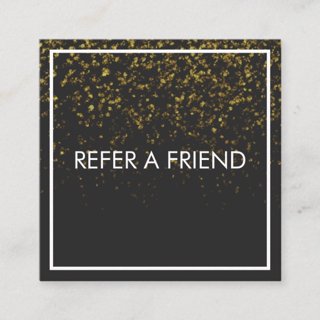 Modern Guld Elegant Beauty Salon Rabattkort (Framsida)