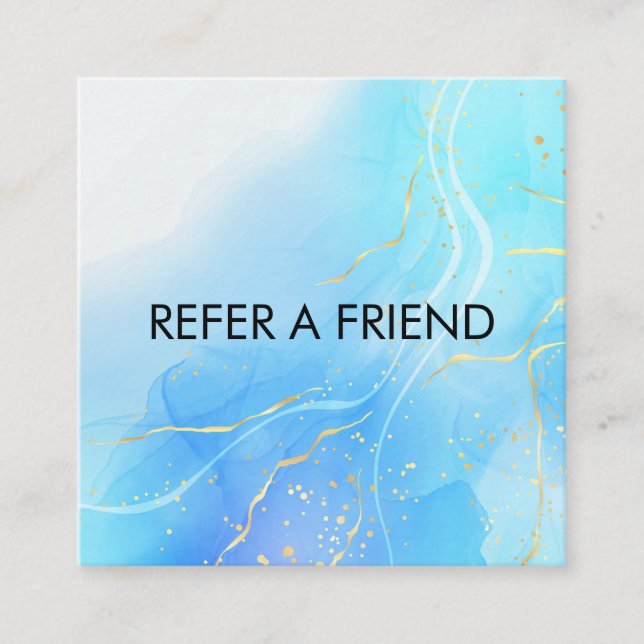 Modern Guld Elegant Marble Beauty Salon Rabattkort (Framsida)