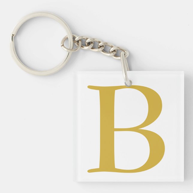 Modern Guld Färg Monogram Add Namn Initial (Framsidan)