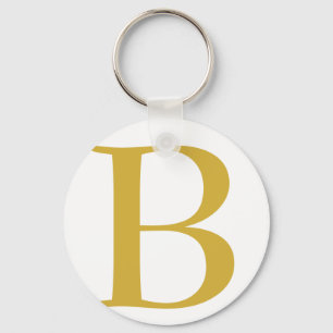 Modern Guld Färg Monogram Add Namn Initial Nyckelring