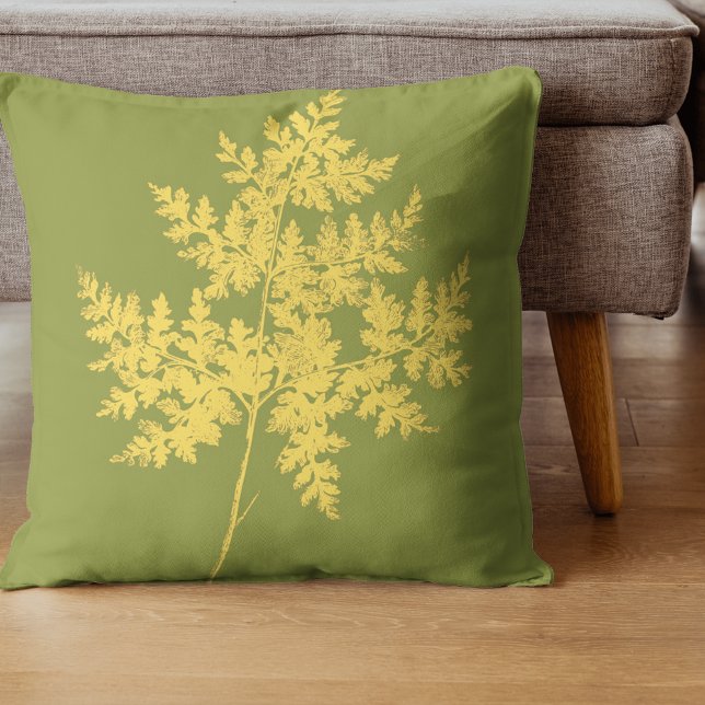 Modern Guld Fern Botanical Kudde (Skapare uppladdad)
