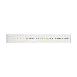 Modern Guld Foil Polka dots Etikettband
