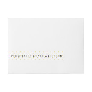 Modern Guld Foil Polka dots Etikettband