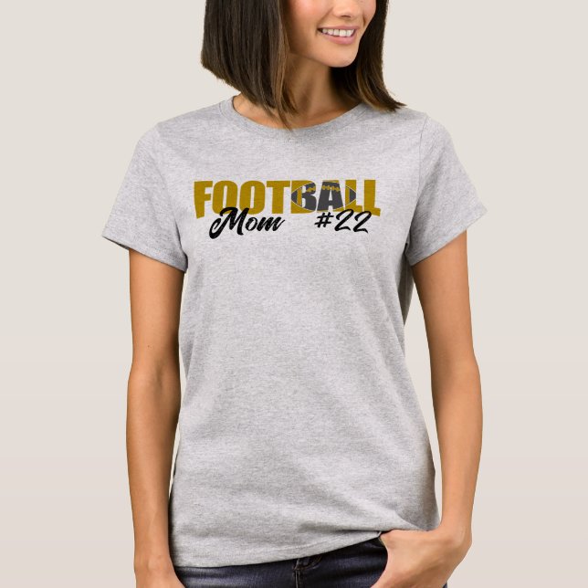 Modern Guld-fotboll Mamma T Shirt (Framsida)