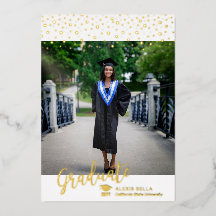 Modern guld foto examensbevis kort