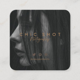 Modern Guld-fotografi Fyrkantigt Visitkort