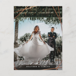 Modern Guld Geometric Bröllop Tack Vykort