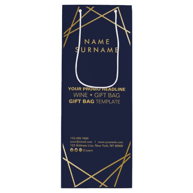 Modern Guld Geometric Promotional Marknadsföring (Framsidan)