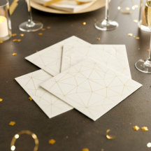 Modern guld-geometrisk napkin