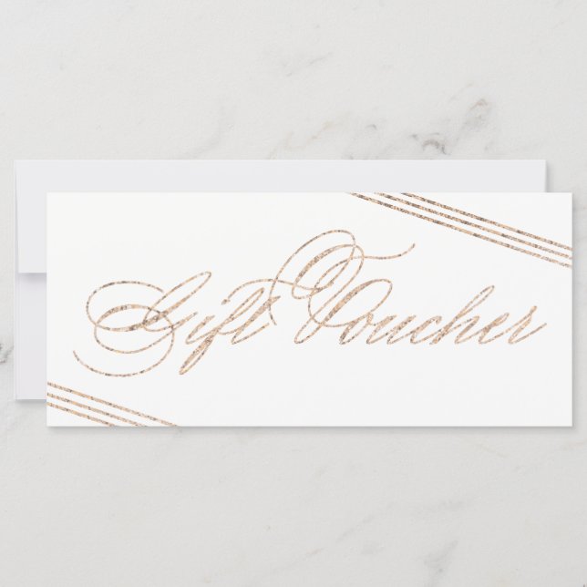Modern Guld Gift Voucher 50 för fotografi (Framsida)