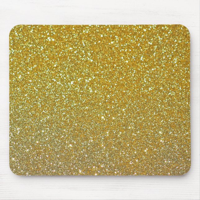 Modern Guld Glitter Faux Foil Sparkles Musmatta (Framsidan)