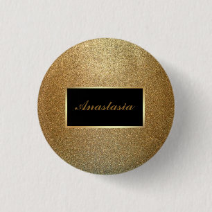 Modern Guld Glitter Knapp