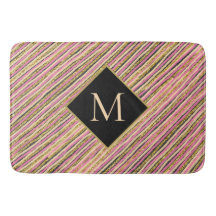 Modern Guld Glitter Monogram Rand