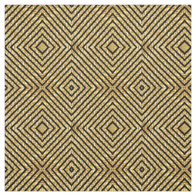 Modern Guld Glitter Patterned Fabric Tyg (Provkarta)