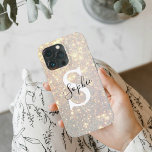 Modern Guld Glitter Spark | Personlig initial<br><div class="desc">Modern Guld Glitter Spark | Personlig initial</div>