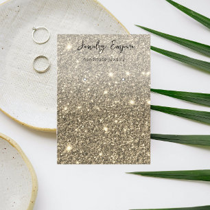 Modern Guld Glitter Sparkles Earning Holder Visitkort