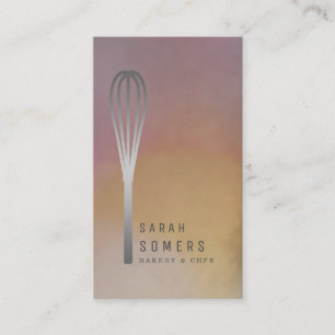 Modern Guld Glitter Whisk Bakery Visitkort