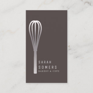 Modern Guld Glitter Whisk Bakery Visitkort