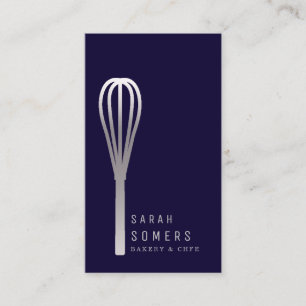 Modern Guld Glitter Whisk Bakery Visitkort