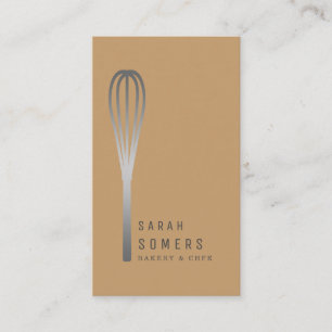 Modern Guld Glitter Whisk Bakery Visitkort