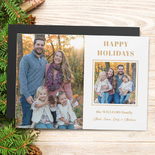 Modern Guld God Jul Två-Foto