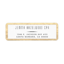 Modern Guld Gräns-minimalistisk svart Returadress Etikett